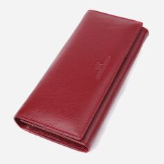 Акція на Гаманець жіночий для карток з натуральної шкіри ST Leather Accessories leather-23065 Бордовий від Rozetka