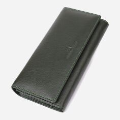 Акція на Гаманець жіночий для карток з натуральної шкіри ST Leather Accessories leather-23066 Зелений від Rozetka