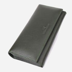 Акція на Гаманець жіночий для карток з натуральної шкіри ST Leather Accessories leather-23067 Зелений від Rozetka