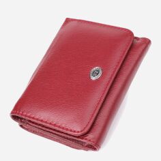 Акція на Гаманець жіночий для карток з натуральної шкіри ST Leather Accessories leather-23073 Бордовий від Rozetka