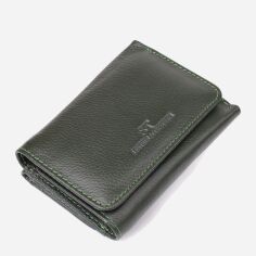Акція на Гаманець жіночий для карток з натуральної шкіри ST Leather Accessories leather-23076 Зелений від Rozetka