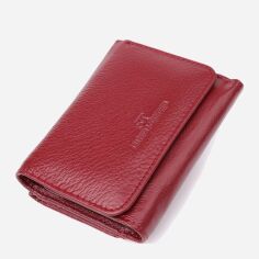 Акція на Гаманець жіночий для карток з натуральної шкіри ST Leather Accessories leather-23077 Бордовий від Rozetka