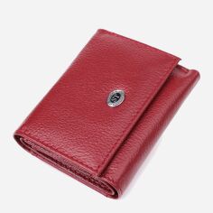 Акція на Гаманець жіночий для карток з натуральної шкіри ST Leather Accessories leather-23082 Бордовий від Rozetka