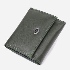 Акція на Гаманець жіночий для карток з натуральної шкіри ST Leather Accessories leather-23083 Зелений від Rozetka