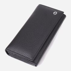 Акція на Гаманець жіночий для карток з натуральної шкіри ST Leather Accessories leather-23084 Чорний від Rozetka