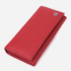 Акція на Гаманець жіночий для карток з натуральної шкіри ST Leather Accessories leather-23087 Червоний від Rozetka