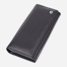 Акція на Гаманець жіночий для карток з натуральної шкіри ST Leather Accessories leather-23088 Чорний від Rozetka
