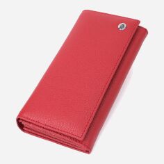 Акція на Гаманець жіночий для карток з натуральної шкіри ST Leather Accessories leather-23096 Червоний від Rozetka