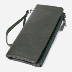 Акція на Гаманець жіночий для карток з натуральної шкіри ST Leather Accessories leather-23104 Зелений від Rozetka