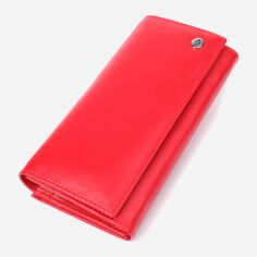 Акція на Гаманець жіночий для карток з натуральної шкіри ST Leather Accessories leather-23105 Червоний від Rozetka