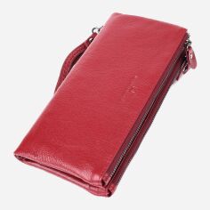 Акція на Гаманець жіночий для карток з натуральної шкіри ST Leather Accessories leather-23108 Бордовий від Rozetka