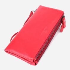 Акція на Гаманець жіночий для карток з натуральної шкіри ST Leather Accessories leather-23109 Червоний від Rozetka