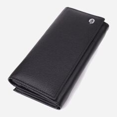 Акція на Гаманець жіночий для карток з натуральної шкіри ST Leather Accessories leather-23112 Чорний від Rozetka