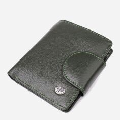Акція на Гаманець жіночий для карток з натуральної шкіри ST Leather Accessories leather-23070 Зелений від Rozetka