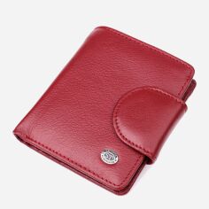 Акція на Гаманець жіночий для карток з натуральної шкіри ST Leather Accessories leather-23071 Бордовий від Rozetka