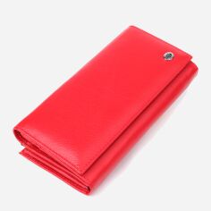 Акція на Гаманець жіночий для карток з натуральної шкіри ST Leather Accessories leather-23114 Червоний від Rozetka