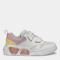 Акція на Дитячі з підсвіткою кеди для дівчинки Geox J Illuminus Girl J55HPA-014BU-C0653 28 Білі від Rozetka