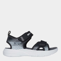 Акція на Дитячі спортивні сандалії для дівчинки Skechers Microspec-Splash 407034L BKSL 28.5 Сірі від Rozetka