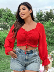 Акція на Топ жіночий SHEIN GD-00170873 XL Червоний від Rozetka
