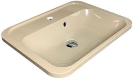 Акція на Раковина, умивальник врізний, штучний камінь ADAMANT Option 550x430 Cream від Rozetka
