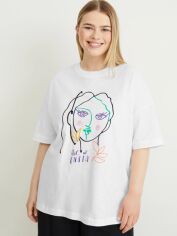 Акція на Футболка бавовняна жіноча C&A 2198793c13 50 Біла від Rozetka
