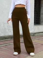 Акція на Штани жіночі SHEIN GD-00156625 L Коричневі від Rozetka