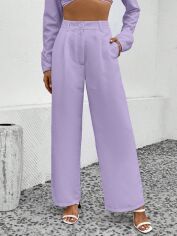 Акція на Штани жіночі SHEIN GD-00167818 L Бузкові від Rozetka