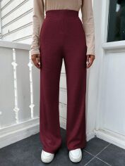 Акція на Штани жіночі SHEIN GD-00156623 L Бордові від Rozetka