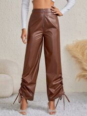 Акція на Штани жіночі SHEIN GD-00158341 L-Tall Рожеві з коричневим від Rozetka