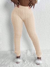 Акція на Штани жіночі SHEIN GD-00161868 S Кремові від Rozetka