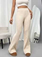 Акція на Штани жіночі SHEIN GD-00164044 L Бежеві від Rozetka