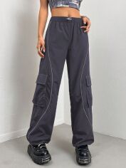 Акція на Штани жіночі SHEIN GD-00167388 XS Темно-сірі від Rozetka