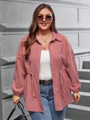 Акція на Блузка жіноча SHEIN GD-00170874 2XL Світло-рожева від Rozetka