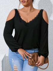 Акція на Блузка жіноча SHEIN GD-00169320 XL Чорна від Rozetka