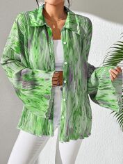 Акція на Блузка жіноча SHEIN GD-00133740 XL Зелена від Rozetka
