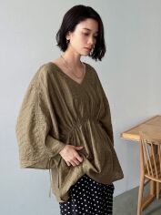 Акція на Блузка жіноча SHEIN GD-00131210 XL Коричнева від Rozetka