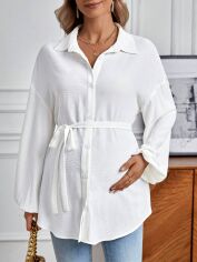 Акція на Блузка для вагітних жіноча SHEIN GD-00167783 2XL Біла від Rozetka