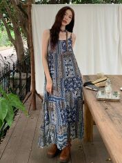 Акція на Сарафан жіночий SHEIN GD-00157087 S Синій від Rozetka