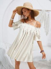 Акція на Сукня жіноча SHEIN GD-00158628 L Бежева від Rozetka