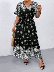 Акція на Сукня жіноча SHEIN GD-00160610 XL Чорно-біла від Rozetka