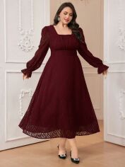 Акція на Сукня жіноча SHEIN GD-00160663 2XL Бордова від Rozetka