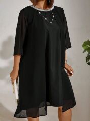 Акція на Сукня жіноча SHEIN GD-00096719 4XL Чорна від Rozetka