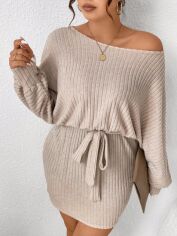 Акція на Сукня жіноча SHEIN GD-00096804 XL Світло-бежева від Rozetka