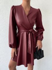 Акція на Сукня жіноча SHEIN GD-00108812 S Бордова від Rozetka
