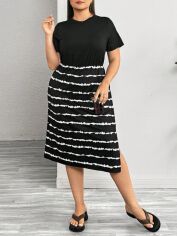 Акція на Сукня жіноча SHEIN GD-00139543 2XL Чорно-біла від Rozetka
