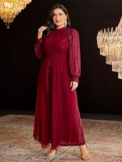 Акція на Сукня жіноча SHEIN GD-00157262 XL Бордова від Rozetka