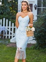 Акція на Сукня жіноча SHEIN GD-00158774 L Блакитна від Rozetka