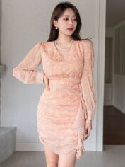 Акція на Сукня жіноча SHEIN GD-00159181 XL Кремова від Rozetka