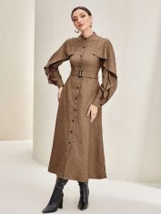 Акція на Сукня жіноча SHEIN GD-00159228 XL Коричнева від Rozetka
