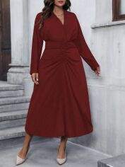Акція на Сукня жіноча SHEIN GD-00160618 2XL Бордова від Rozetka